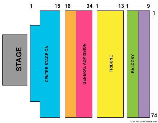 AFAS Live Seating Chart